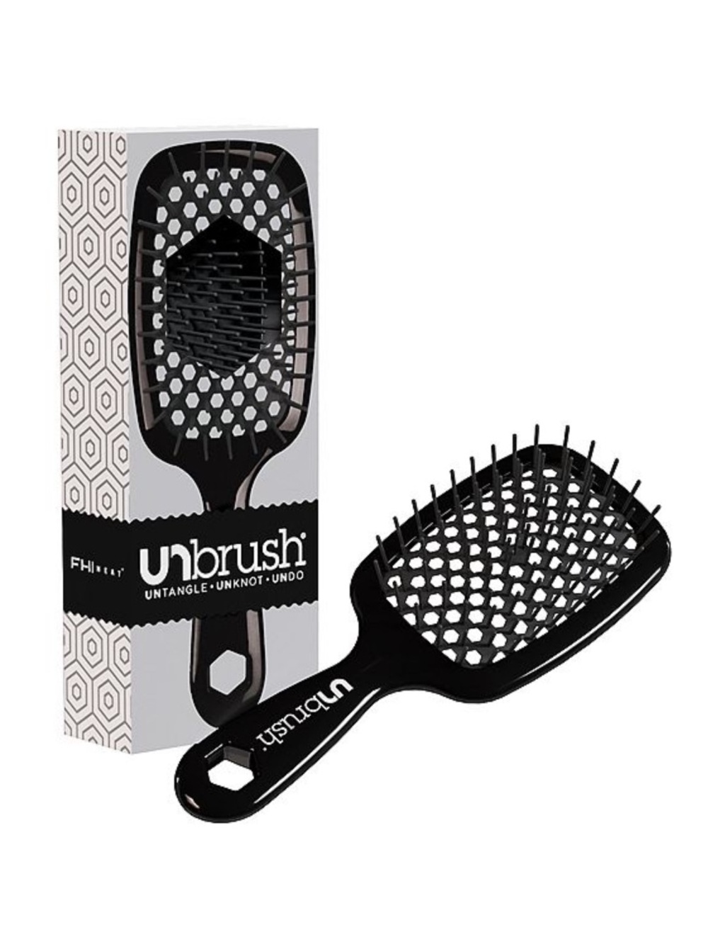 FHI Heat UNbrush Detangling Brush for Wet & Dry Hair DuoFlex Anti-Static Bristle